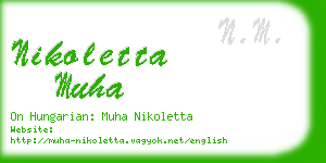 nikoletta muha business card